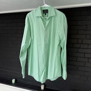 Bonobos men’s pastel green button-down dress shirt, 16 1/2 x 36, standard fit
